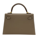 エルメス HERMES ミニケリー2 Ｋ刻 エトゥープ/ゴールド金具 エプソン レディース ショルダーバッグ