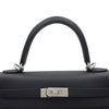 エルメス HERMES ケリー25 外縫い Ｇ刻印 ブラック/シルバー金具 エプソン レディース ショルダーバッグ