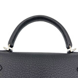 エルメス HERMES ケリー25　内縫い K刻 ブラック シルバー金具 トゴ レディース ハンドバッグ