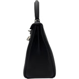 エルメス HERMES ケリー25　内縫い K刻 ブラック シルバー金具 トゴ レディース ハンドバッグ