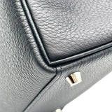 エルメス HERMES ケリー25　内縫い K刻 ブラック シルバー金具 トゴ レディース ハンドバッグ