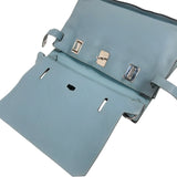 エルメス HERMES ジプシエール37 □M刻　(2009年製) シエル　シルバー金具 トリヨンクレマンス レディース ショルダーバッグ