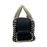 デルヴォー DELVAUX クールボックス ミニ ブラック×アイボリー カーフ レディース ハンドバッグ ショルダーバッグ