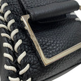 デルヴォー DELVAUX クールボックス ミニ ブラック×アイボリー カーフ レディース ハンドバッグ ショルダーバッグ