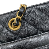 シャネル CHANEL マトラッセ　チェーントートバッグ 21番台 ブラック ソフトキャビアスキン レディース トートバッグ
