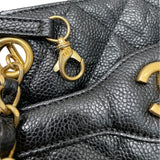 シャネル CHANEL マトラッセ　チェーントートバッグ 21番台 ブラック ソフトキャビアスキン レディース トートバッグ