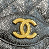 シャネル CHANEL マトラッセ　チェーントートバッグ 21番台 ブラック ソフトキャビアスキン レディース トートバッグ