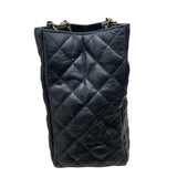 シャネル CHANEL マトラッセ　チェーントートバッグ 21番台 ブラック ソフトキャビアスキン レディース トートバッグ