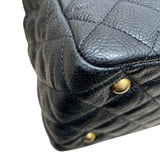 シャネル CHANEL マトラッセ　チェーントートバッグ 21番台 ブラック ソフトキャビアスキン レディース トートバッグ