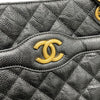 シャネル CHANEL マトラッセ　チェーントートバッグ 21番台 ブラック ソフトキャビアスキン レディース トートバッグ