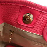 シャネル CHANEL ドーヴィル ショッピングバッグ AS3351 ピンク シルバー金具 コットン レディース トートバッグ