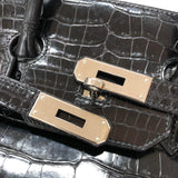 エルメス HERMES バーキン35 □J刻印 ブラック シルバー金具 ポロサス レディース ハンドバッグ