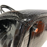 エルメス HERMES バーキン35 □J刻印 ブラック シルバー金具 ポロサス レディース ハンドバッグ