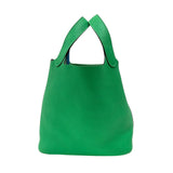 エルメス HERMES ピコタンロックPM エクラ B刻 ヴェールコック×ブルーフリーダ シルバー金具 トリヨンクレマンス レディース ハンドバッグ