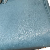 エルメス HERMES リンディ30 ▢K刻 ブルー トリヨン レディース ショルダーバッグ