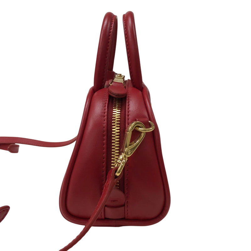 ミュウミュウ miu miu ミニボストンバッグ 5BP085 レッド ゴールド金具