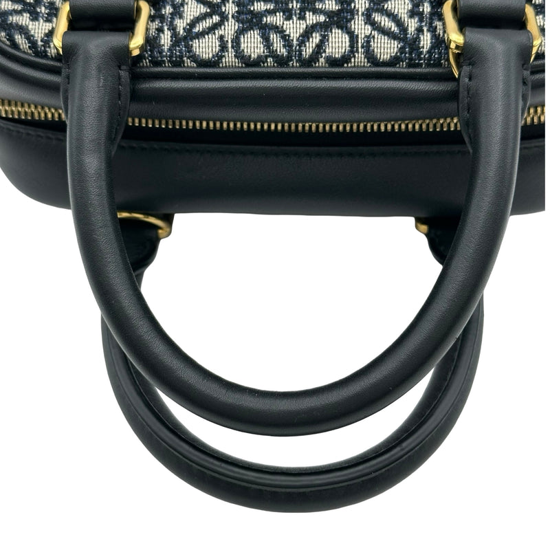 【美品】ロエベ アマソナ アメ トートバッグ ブラック アナグラム ショルダー付 ロエベ LOEWE アマソナ16 スクエア ブラック アナグラムジャカード