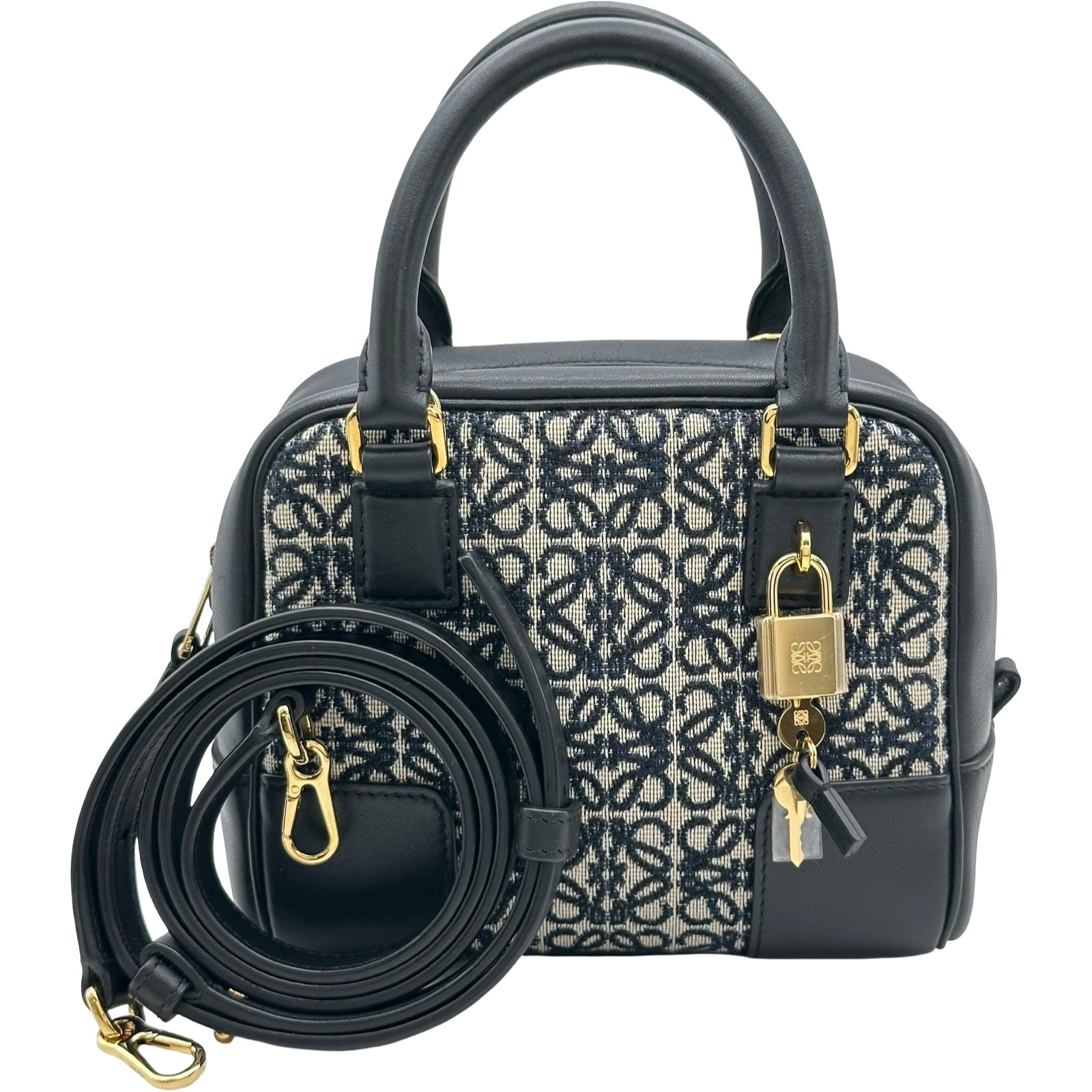 ロエベ LOEWE アマソナ16 スクエア ブラック アナグラムジャカード