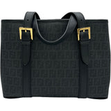 フェンディ FENDI ズッキーノハンドバッグ 8BH237 ブラック コーティングキャンバス レディース ハンドバッグ
