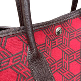 エルメス HERMES ガーデンパーティTPM T刻印 レッド マロン トワルソー アッシュブッフル レディース ハンドバッグ