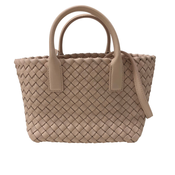 【ボッテガヴェネタ】キャンバストートバッグ171267 レザーハンドル ピンク ボッテガ・ヴェネタ BOTTEGA VENETA ミニ カバ 781670 ピンク