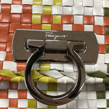 サルヴァトーレ・フェラガモ Salvatore Ferragamo イントレチャート ガンチーニ ハンドバッグ 217228 マルチカラー レザー レディース ハンドバッグ