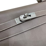 エルメス HERMES ケリー32 内縫い □K刻印 エトゥープ スイフト　シルバー金具 レディース ハンドバッグ