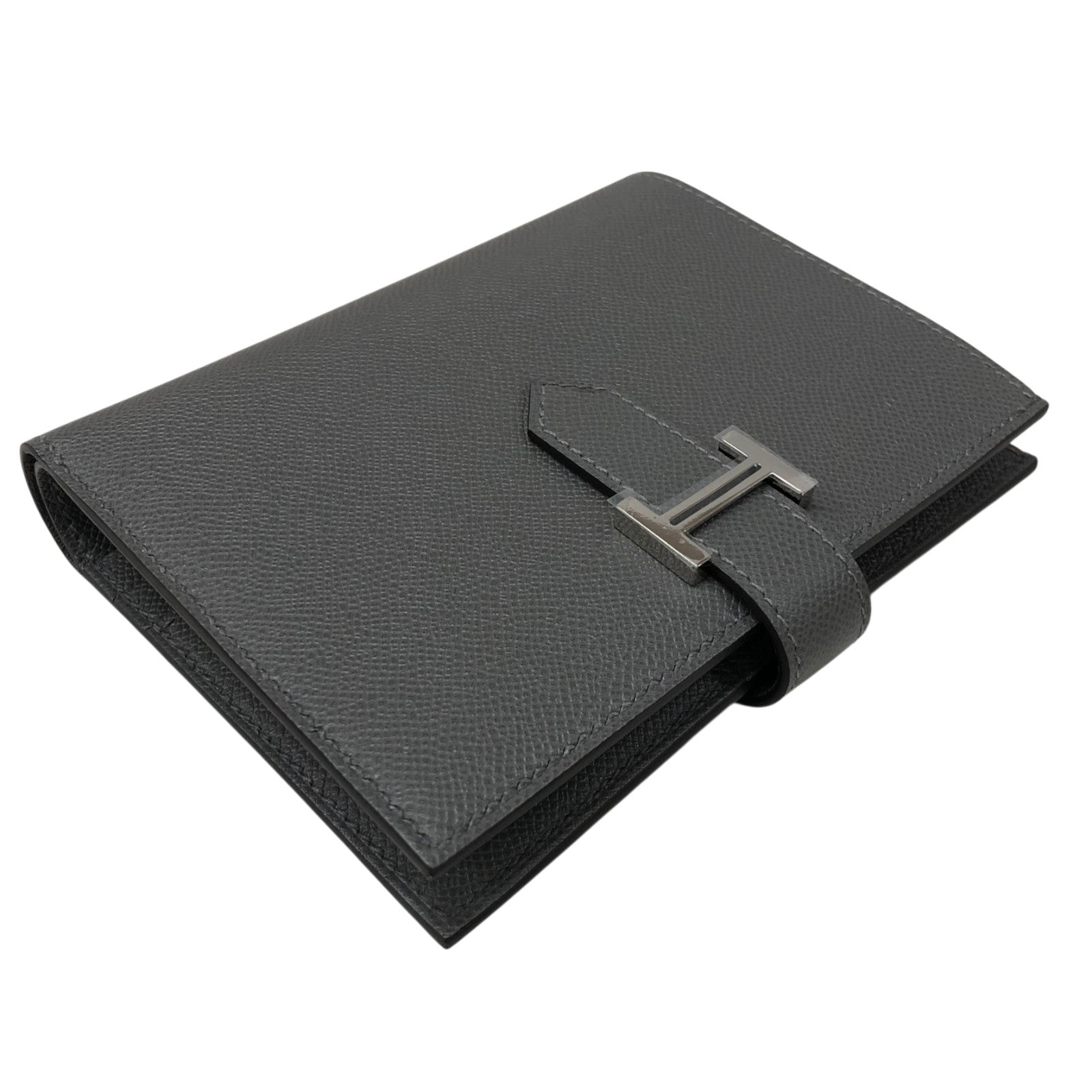 エルメス HERMES ベアンコンパクト W刻 グリメイヤー シルバー金具 マダム ユニセックス 二つ折り財布 エルメス HERMES ベアンコンパクト W刻 グリメイヤー シルバー金具