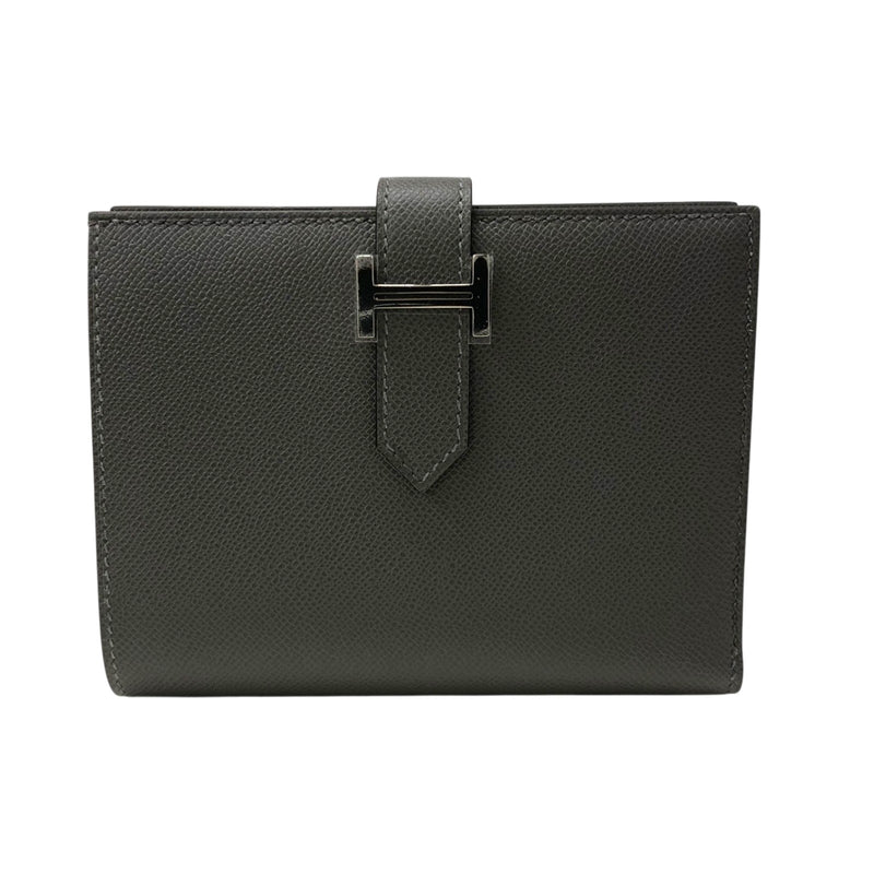 エルメス HERMES ベアンコンパクト W刻 グリメイヤー シルバー金具