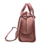 シャネル CHANEL ドーヴィル ボーリングバッグ A92749 ピンク シルバー金具 コットン レディース ハンドバッグ