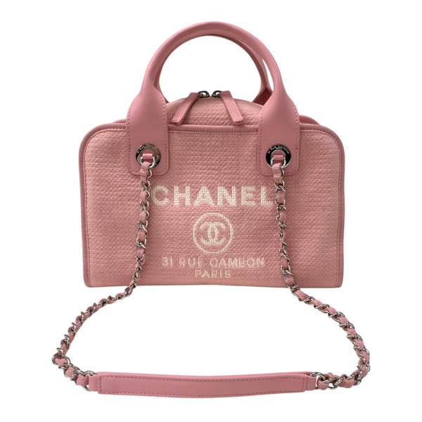 シャネル CHANEL ドーヴィル ボーリングバッグ A92749 ピンク シルバー