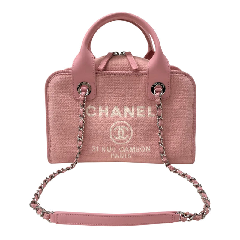 シャネル CHANEL ドーヴィル ボーリングバッグ A92749 ピンク シルバー