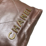 シャネル CHANEL CHANEL22ミニバッグ AS3980 メタリックピンク ゴールド金具 シャイニーカーフ レディース ショルダーバッグ