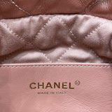 シャネル CHANEL CHANEL22ミニバッグ AS3980 メタリックピンク ゴールド金具 シャイニーカーフ レディース ショルダーバッグ