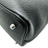 エルメス HERMES ピコタンロックMM Y刻印 ブラック シルバー金具 トリヨン レディース ハンドバッグ