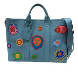 ルイ・ヴィトン LOUIS VUITTON ウィークエンド・トート 草間彌生 M21717 ブルー トリヨンレザー ユニセックス トートバッグ