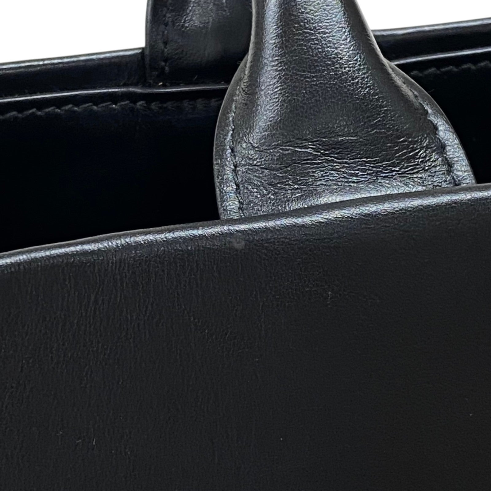 プラダ PRADA エンボスロゴ トートバッグ 1BA376 ブラック レザー