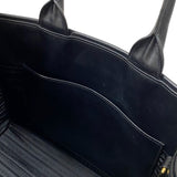 プラダ PRADA エンボスロゴ トートバッグ 1BA376 ブラック レザー レディース ハンドバッグ ショルダーバッグ