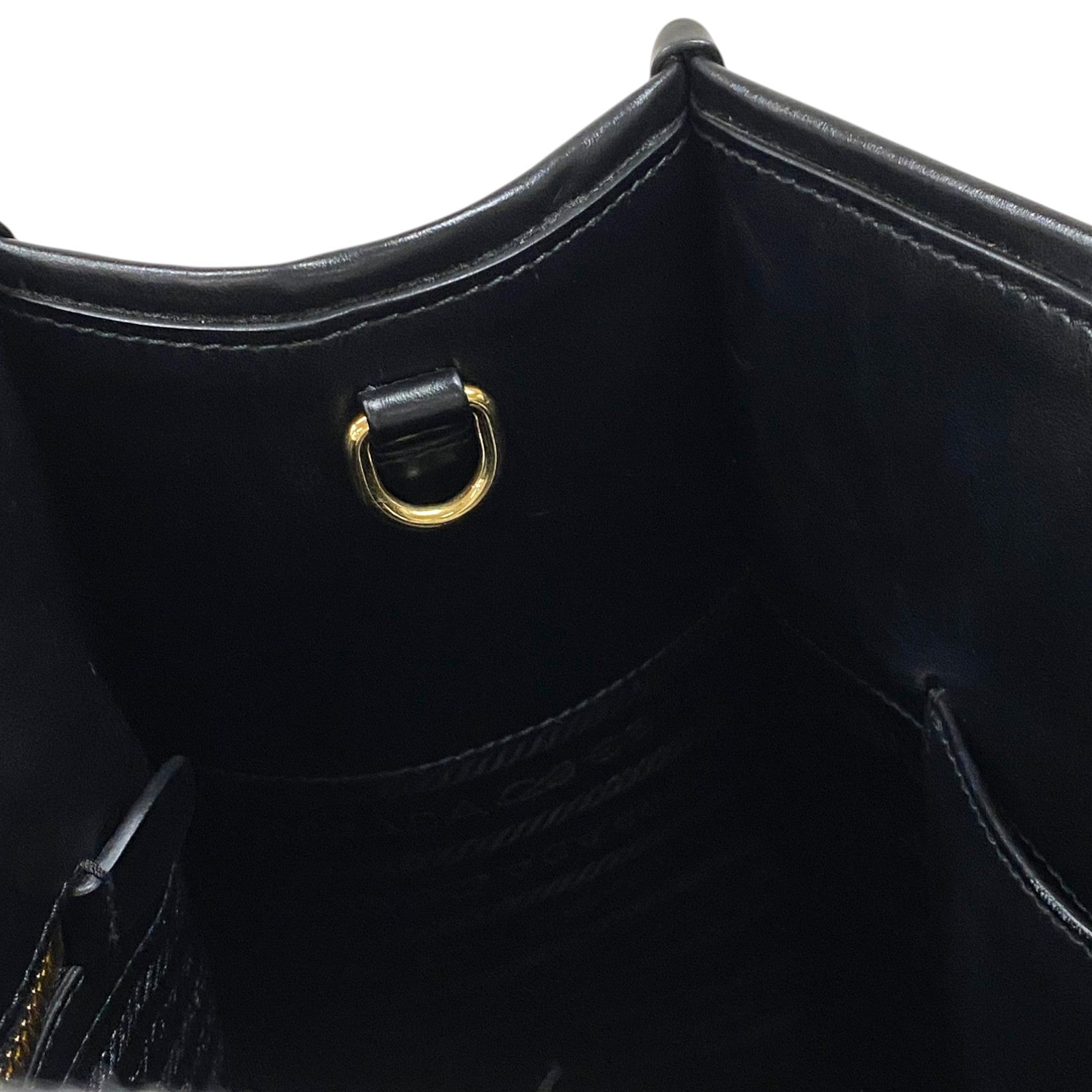 プラダ PRADA エンボスロゴ トートバッグ 1BA376 ブラック レザー