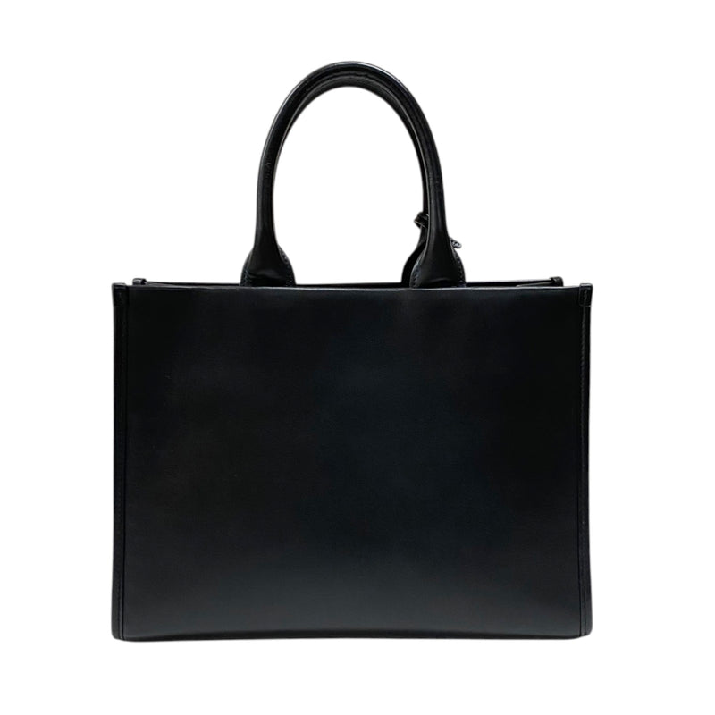 プラダ PRADA エンボスロゴ トートバッグ 1BA376 ブラック レザー