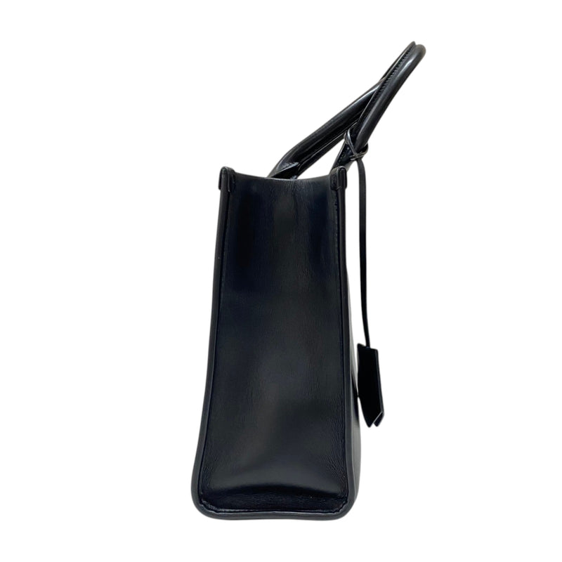 プラダ PRADA エンボスロゴ トートバッグ 1BA376 ブラック レザー
