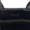 プラダ PRADA エンボスロゴ トートバッグ 1BA376 ブラック レザー レディース ハンドバッグ ショルダーバッグ
