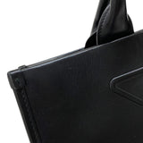 プラダ PRADA エンボスロゴ トートバッグ 1BA376 ブラック レザー レディース ハンドバッグ ショルダーバッグ