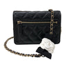 シャネル CHANEL マトラッセ ミニ チェーンウォレット AP1649　31番台 ブラック ゴールド金具 ラムスキン ラムスキン レディース ショルダーバッグ