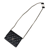 シャネル CHANEL マトラッセ ミニ チェーンウォレット AP1649　31番台 ブラック ゴールド金具 ラムスキン ラムスキン レディース ショルダーバッグ