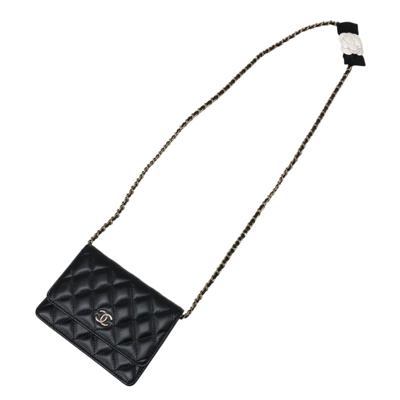 シャネル CHANEL マトラッセ ミニ チェーンウォレット AP1649　31番台 ブラック ゴールド金具 ラムスキン ラムスキン レディース ショルダーバッグ シャネル CHANEL マトラッセ ミニ チェーンウォレット AP1649 31番台