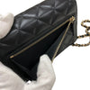 シャネル CHANEL マトラッセ ミニ チェーンウォレット AP1649　31番台 ブラック ゴールド金具 ラムスキン ラムスキン レディース ショルダーバッグ