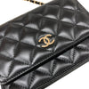 シャネル CHANEL マトラッセ ミニ チェーンウォレット AP1649　31番台 ブラック ゴールド金具 ラムスキン ラムスキン レディース ショルダーバッグ