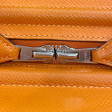 エルメス HERMES サックアンヴィ36 ▢J刻印 オレンジ/シルバー金具 エプソン レディース ハンドバッグ
