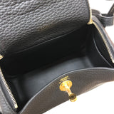 エルメス HERMES リンディミニ B刻 ブラック ゴールド金具 トリヨン レディース ショルダーバッグ